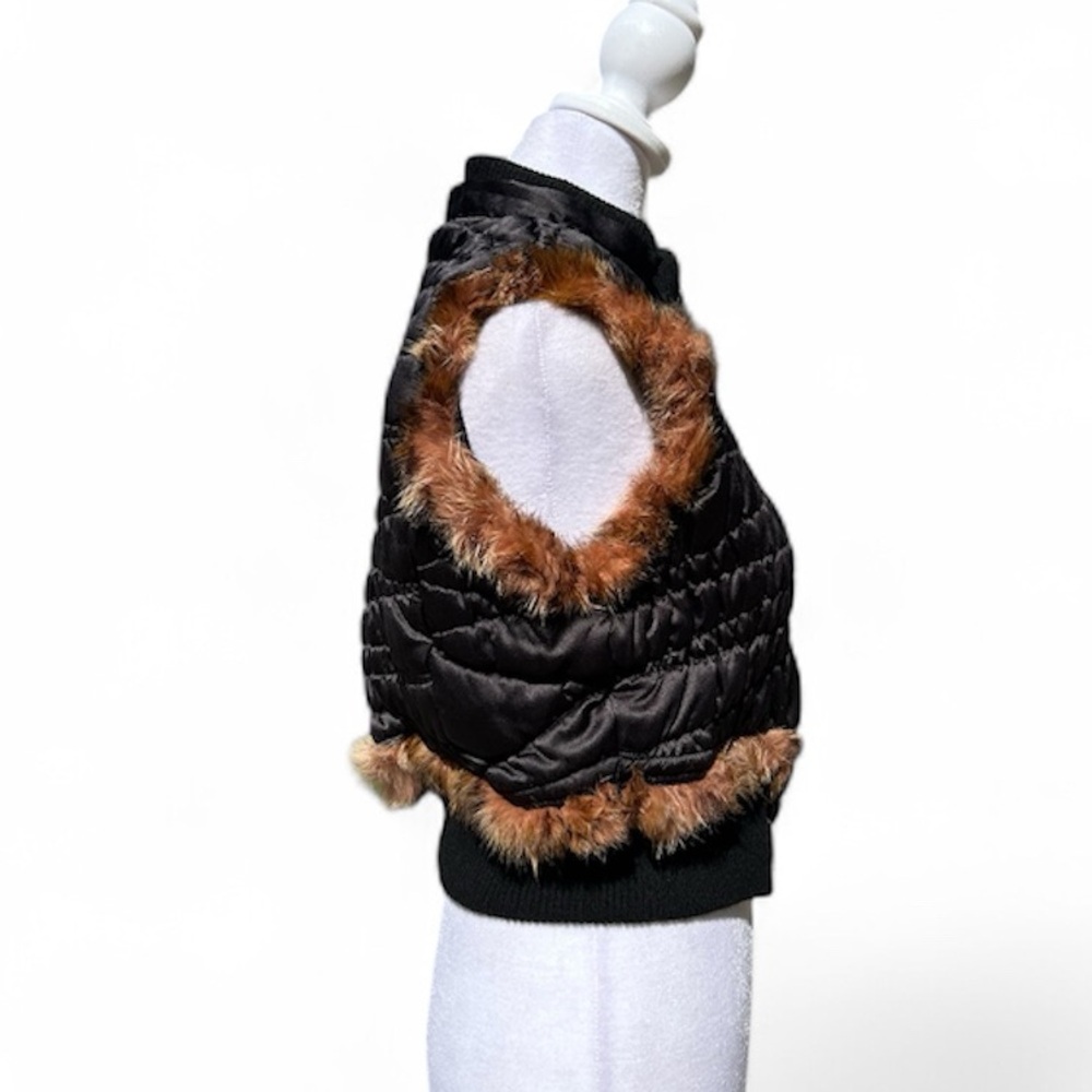 Papaya Rabbit Fur Vest - Picture 2 of 10